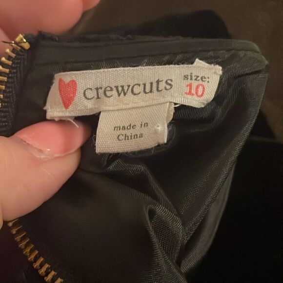 Crewcuts Girls' Smocked-Waist Dress in Black Velvet - Picture 5 of 5